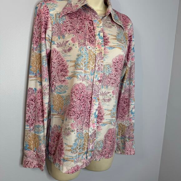 Helen Sue Vintage 80's Button Down Pointed Collar Women's L - Picture 2 of 7